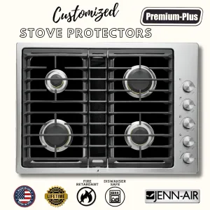 JennAir Protector Liners - Stove Top Protector for JennAir Gas Range and Cooktops- Customized - Easy Cleaning Stove Liners (FREE SHIPPING)