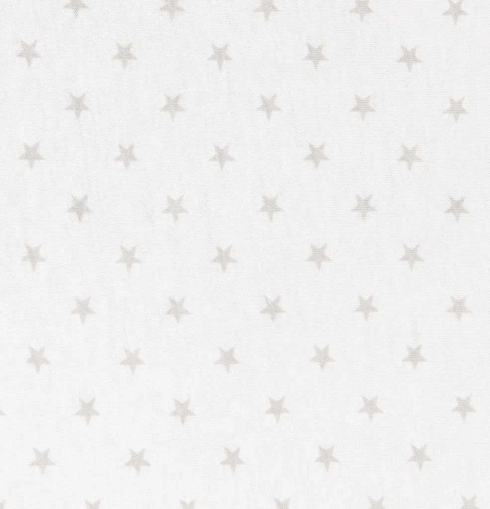 Little Turtle Baby Rectangle Cot Fitted Sheet  Grey Stars