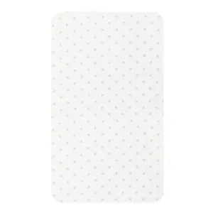 Little Turtle Baby Rectangle Cot Fitted Sheet  Grey Stars