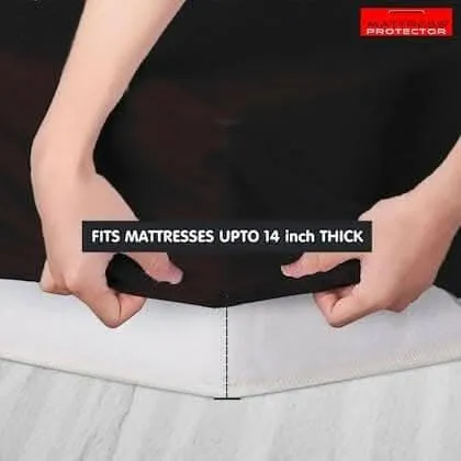 Mattress Protector Coffee Waterproof Cover for Queen Size Bed (75 x 60 inch)