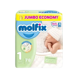 MOLFIX DIAPERS JUMBO PACK NEWBORN 1 - 78PCS