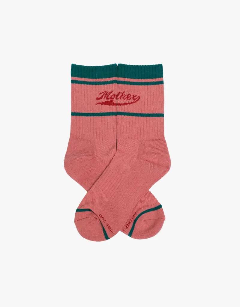 Mother Baby Steps Socks in Mother Coral & Green