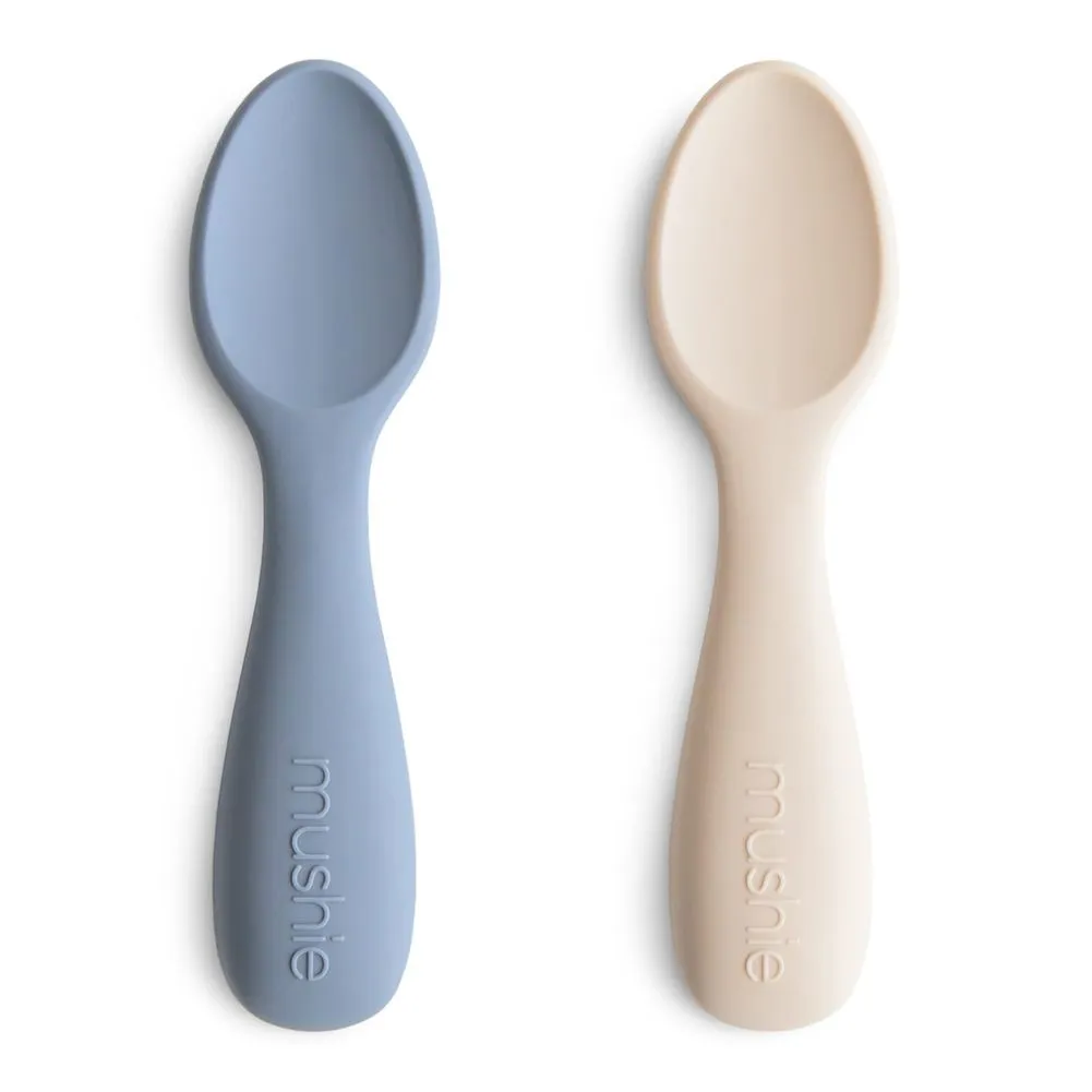 Mushie 2-Pack Silicone Toddler Starter Spoons
