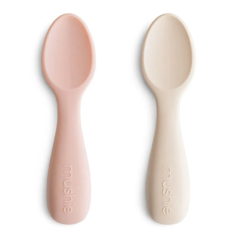 Mushie 2-Pack Silicone Toddler Starter Spoons