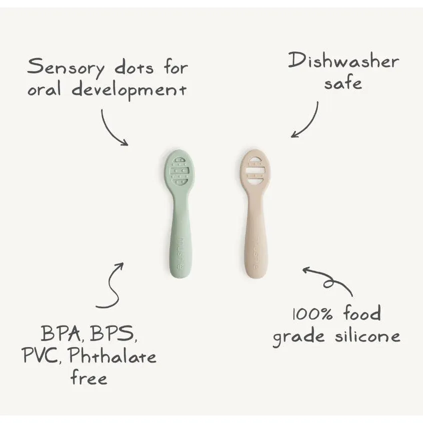 Mushie First Feeding Baby Spoons 2-Pack
