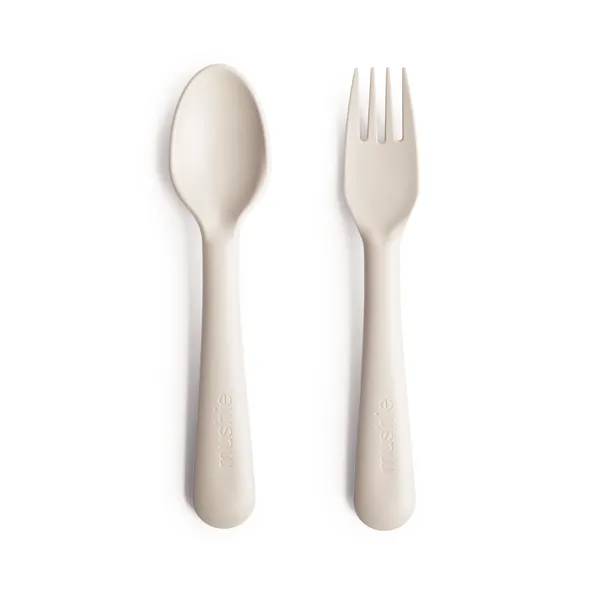 Mushie Fork   Spoon- Ivory