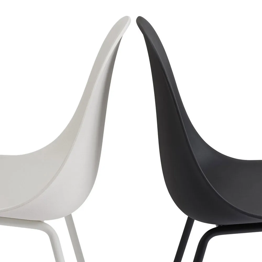 muuto | fiber side chair | tube base | black recycled   anthracite black