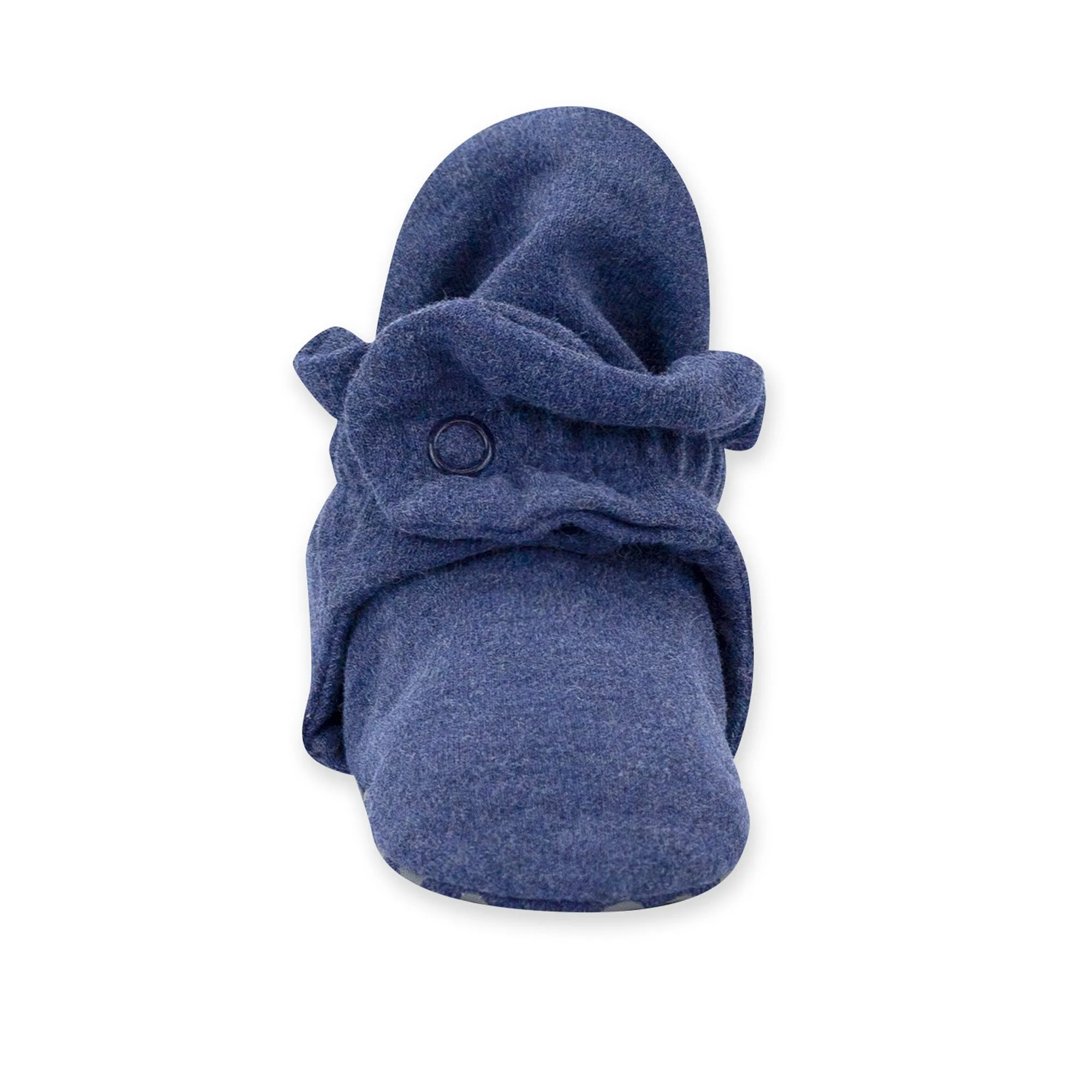 Organic Cotton Gripper Baby Bootie - Heather Navy