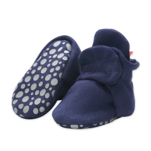 Organic Cotton Gripper Baby Bootie - True Navy