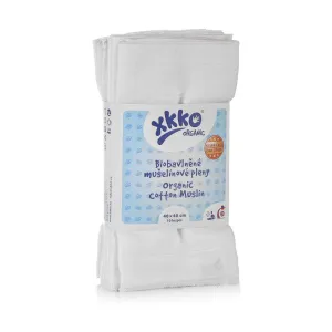 Organic Cotton Old Times Muslins 15.7" x 15.7" - White (10 Pack)