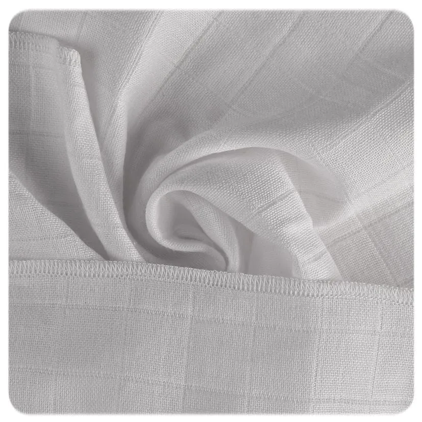 Organic Cotton Old Times Muslins 15.7" x 15.7" - White (10 Pack)