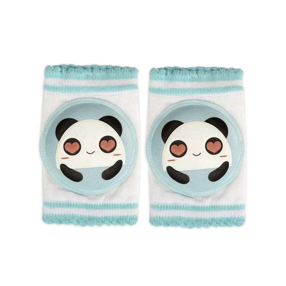 Panda Face Print Blue & White Crawling Knee Pad 12186