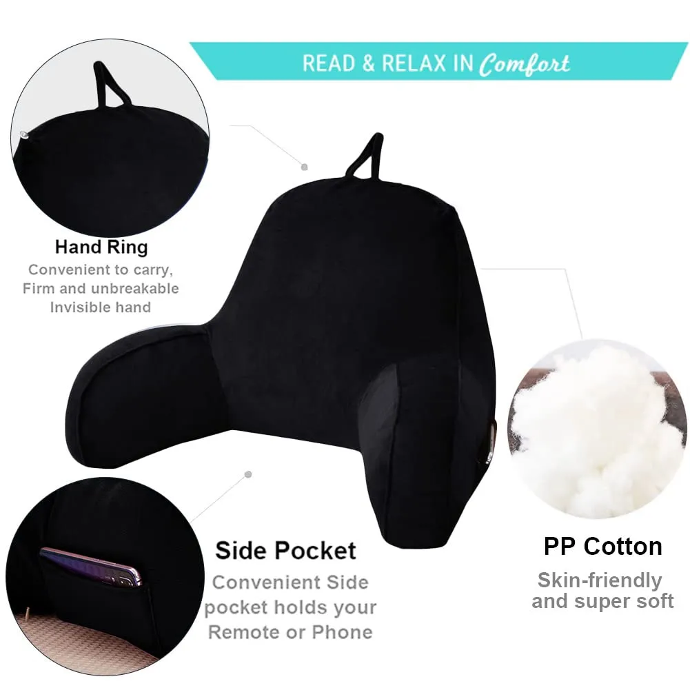 Plush Backrest Reading Pillow Bed Adult Lounge Cushion Back Support