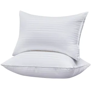 Premium Adjustable Striped Bed Pillows Queen Size Alternative Pillows