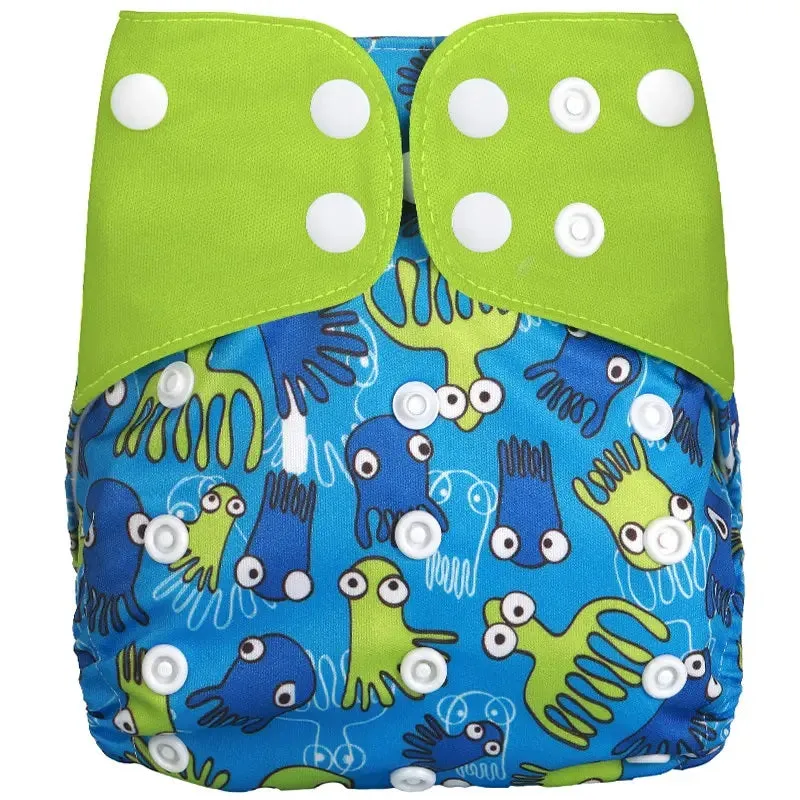 Reusable Cloth Diaper with Insert for Babies 0-3 Years