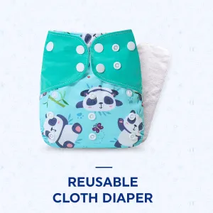 Reusable Cloth Diaper with Insert for Babies 0-3 Years