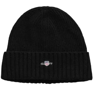 Shield Wool Beanie, Black