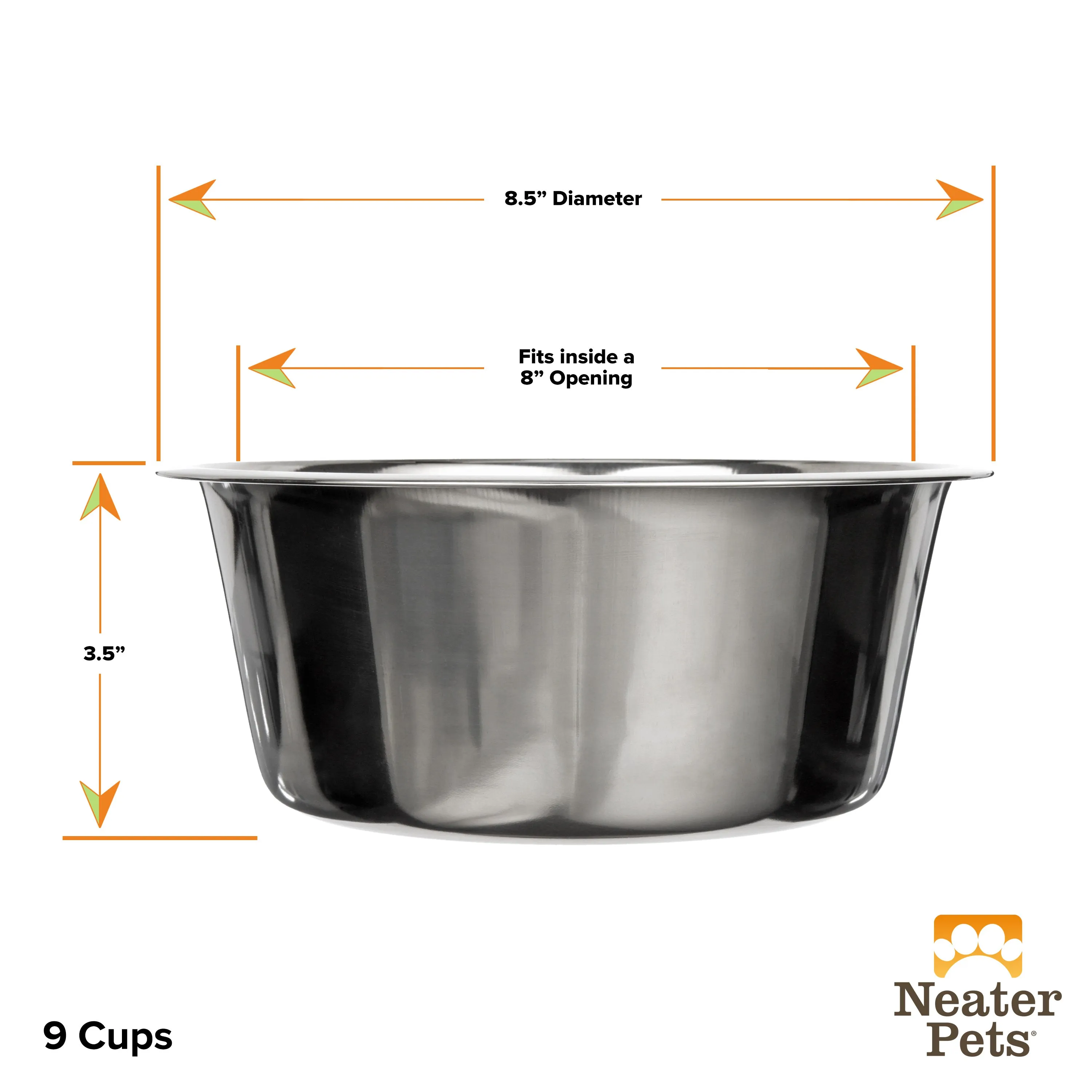 Stainless Steel Replacement Bowls for Neater Feeder
