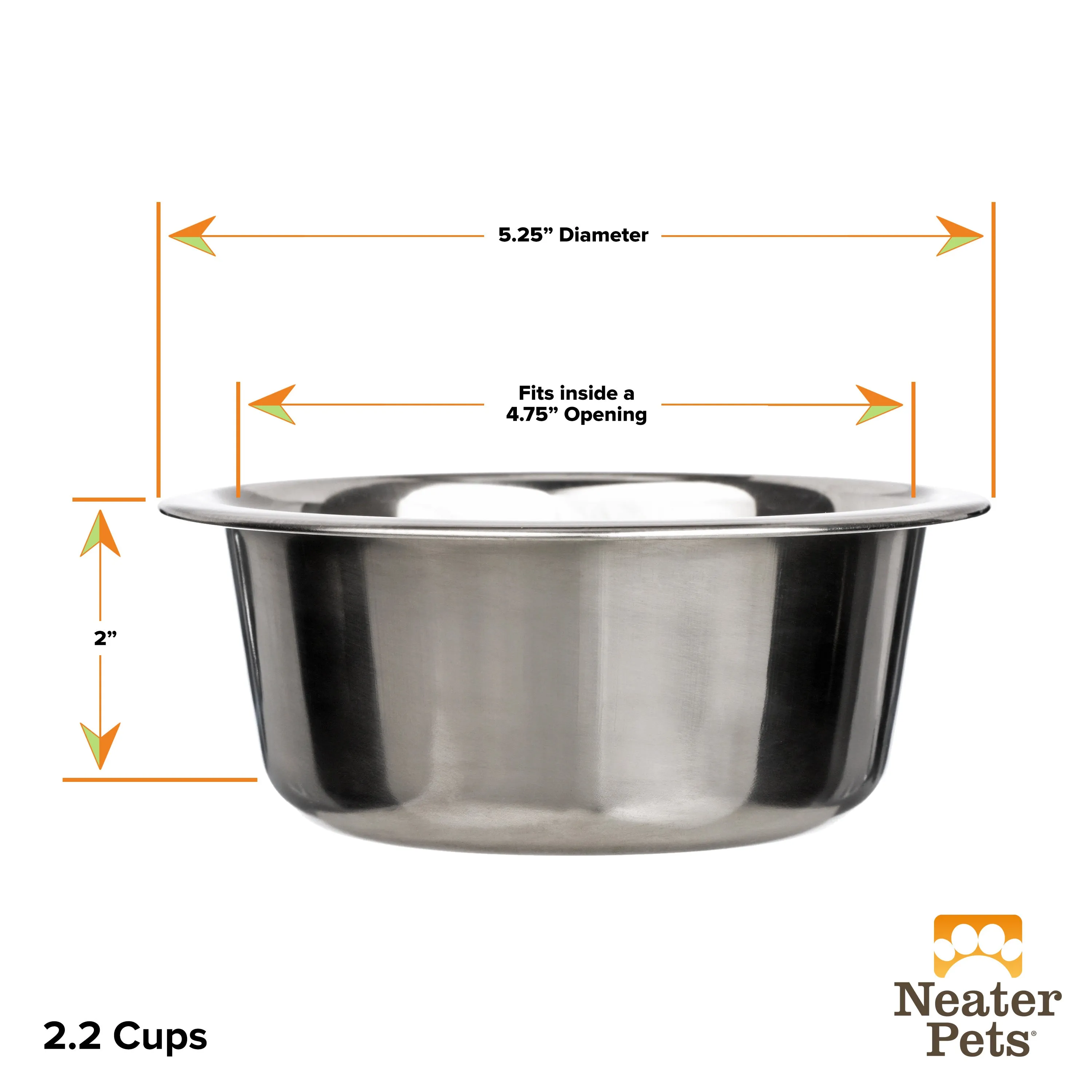 Stainless Steel Replacement Bowls for Neater Feeder