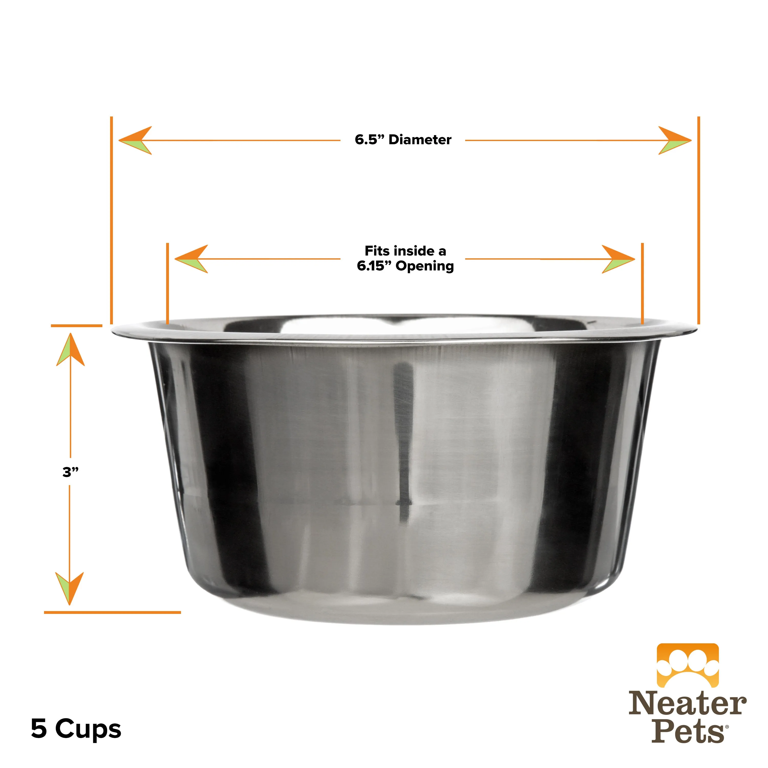 Stainless Steel Replacement Bowls for Neater Feeder