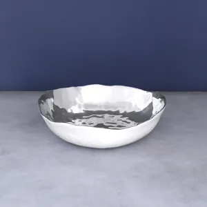THANNI Osaka Large Bowl (White and Silver)