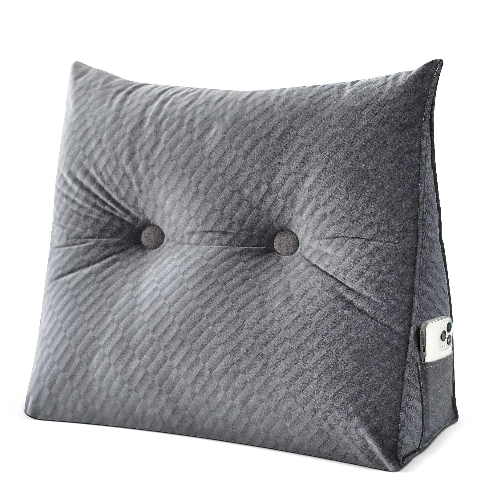 Triangular Headboard Pillow Wedge Support Reading Backrest Pillow