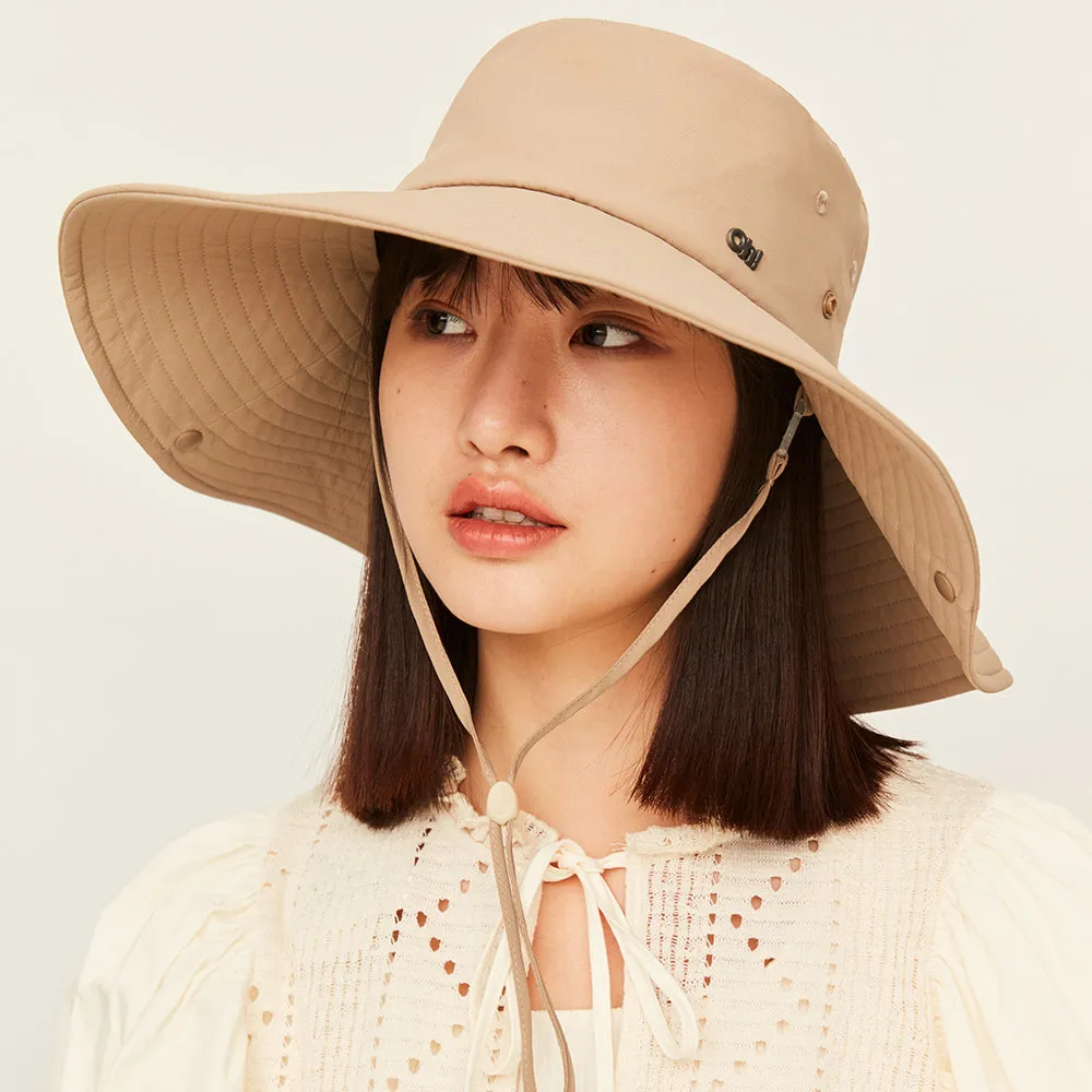 Unisex Extra Large Brim Sun Hat with Windproof Rope