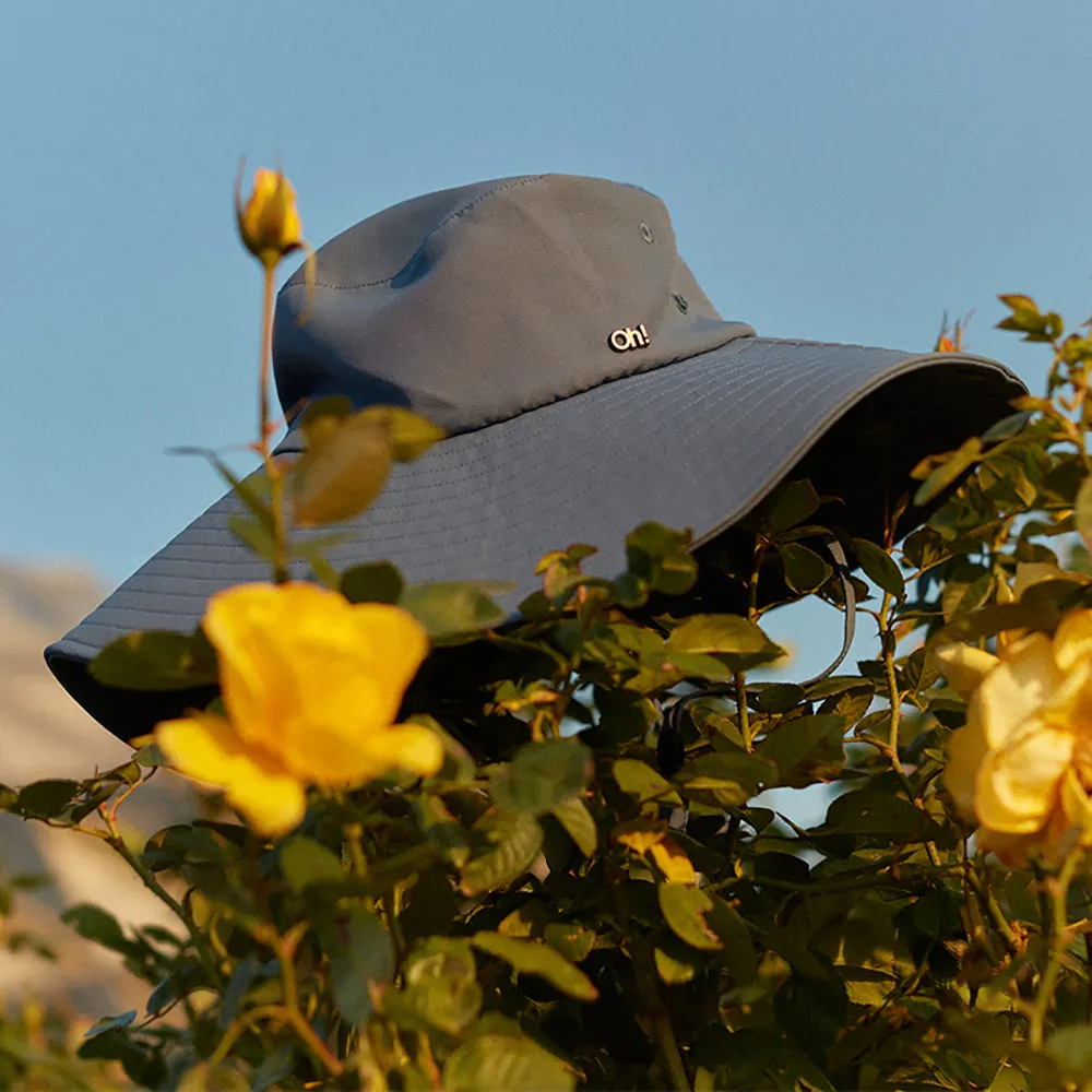 Unisex Extra Large Brim Sun Hat with Windproof Rope