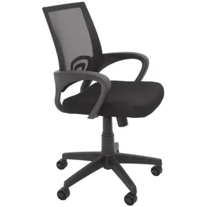 Vesta Chair Black Mesh Back With Fabric Seat Black
