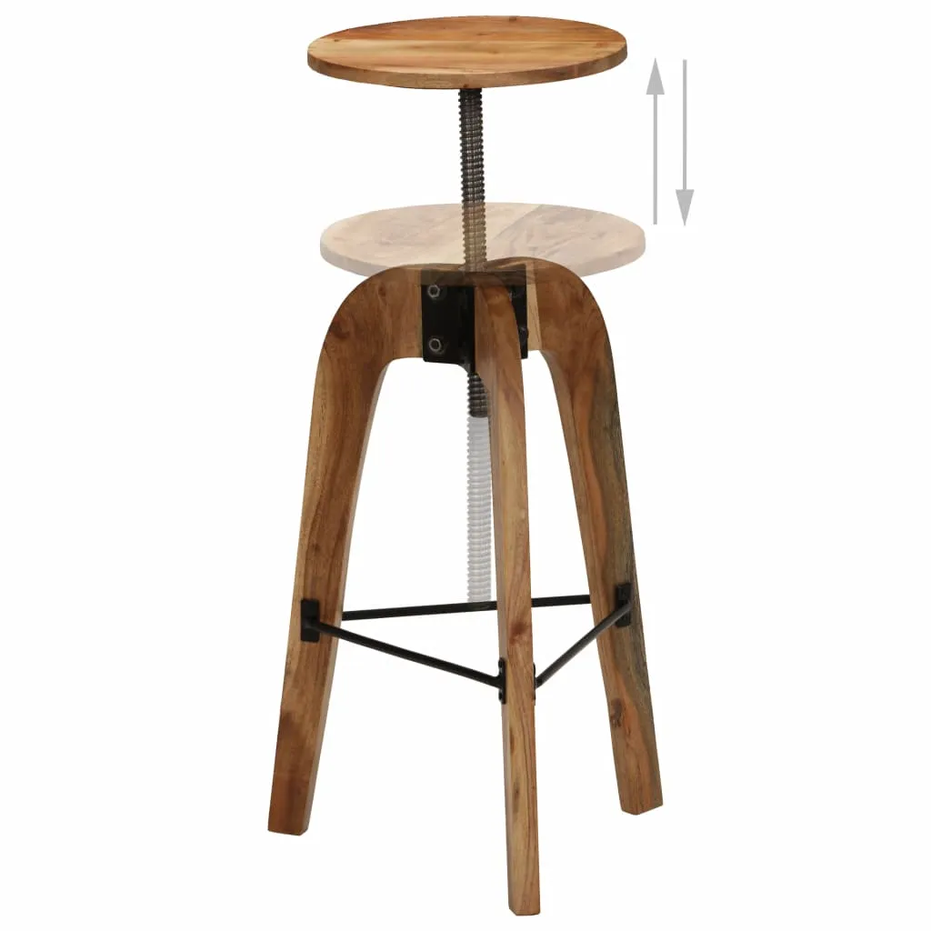 vidaXL Bar Chairs 2 pcs Solid Acacia Wood