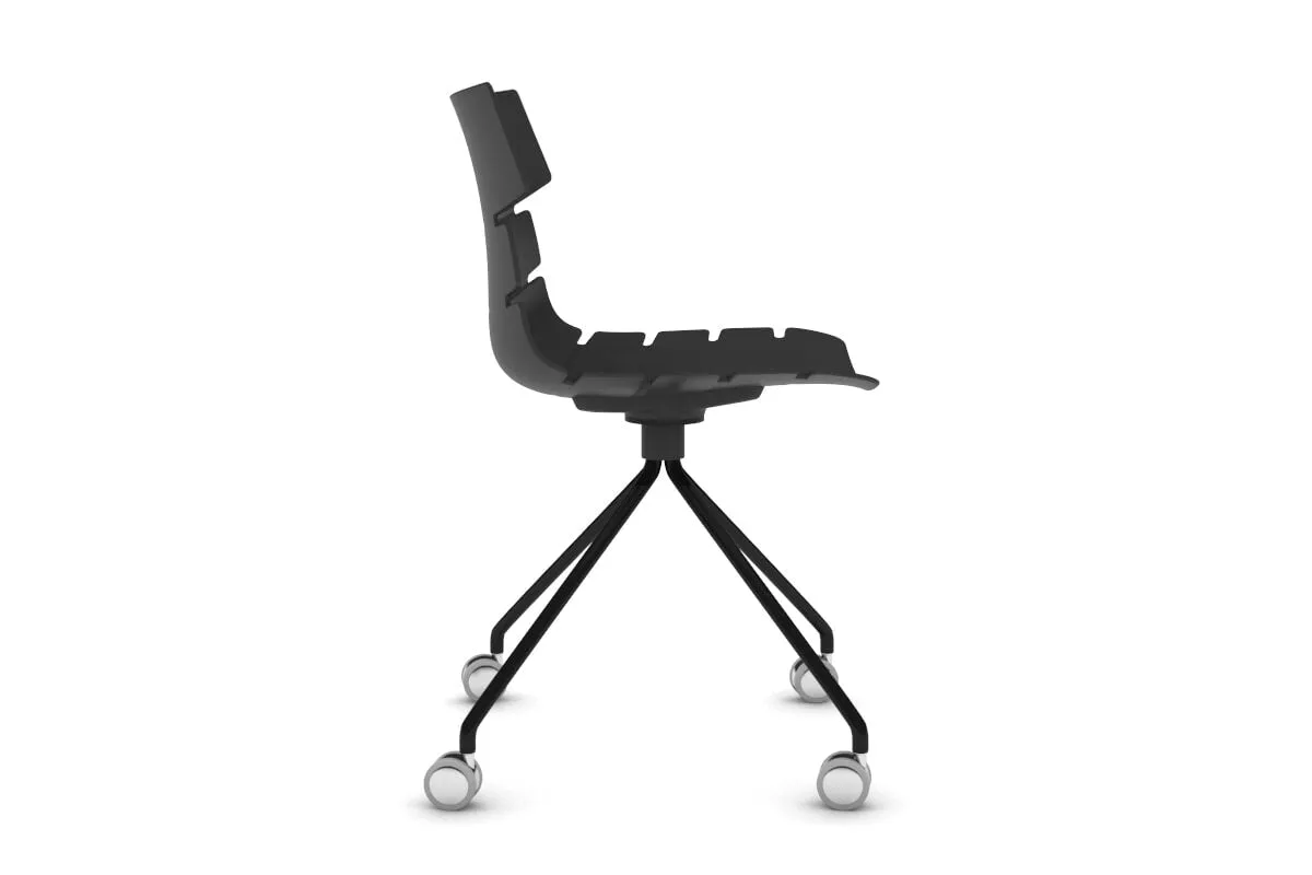 Wave Plastic Chair - Mobile Base