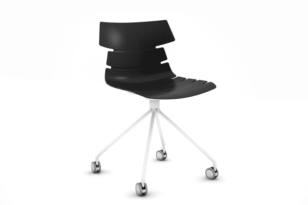 Wave Plastic Chair - Mobile Base