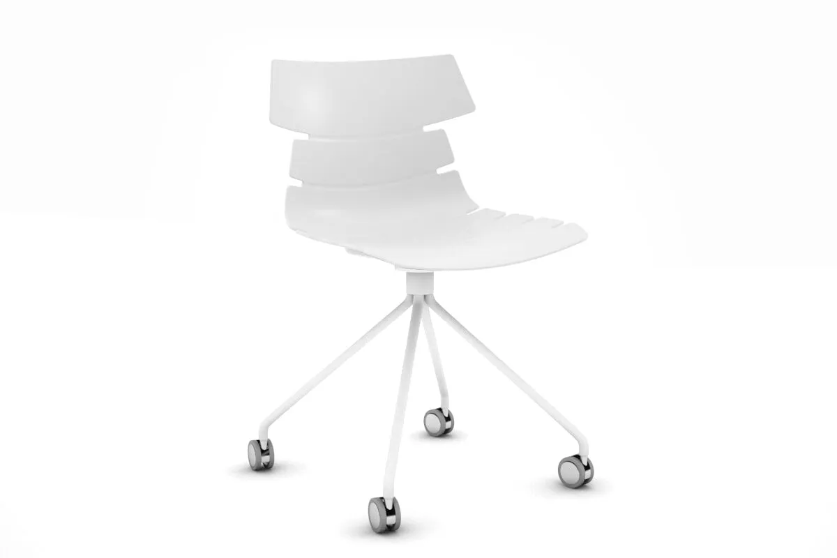 Wave Plastic Chair - Mobile Base