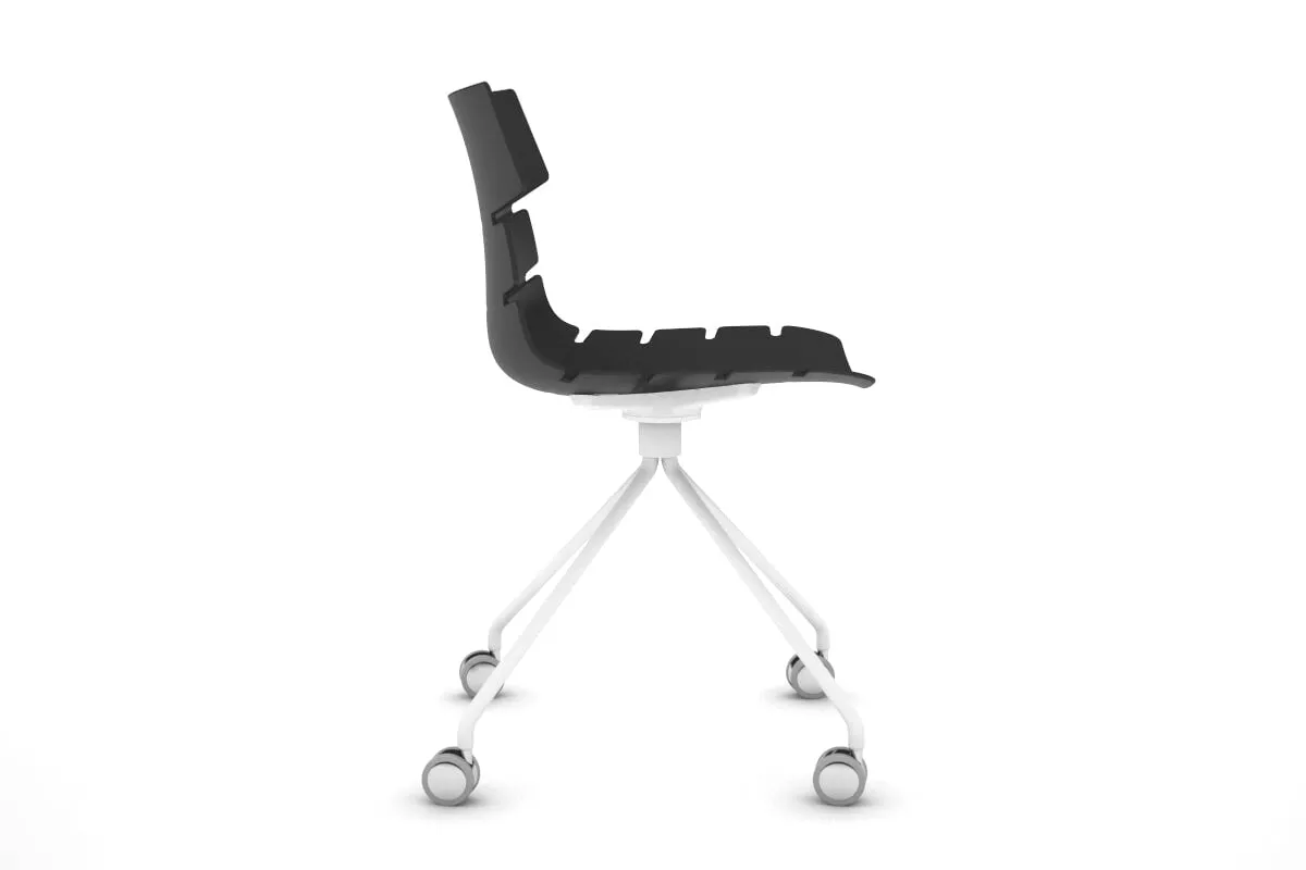 Wave Plastic Chair - Mobile Base