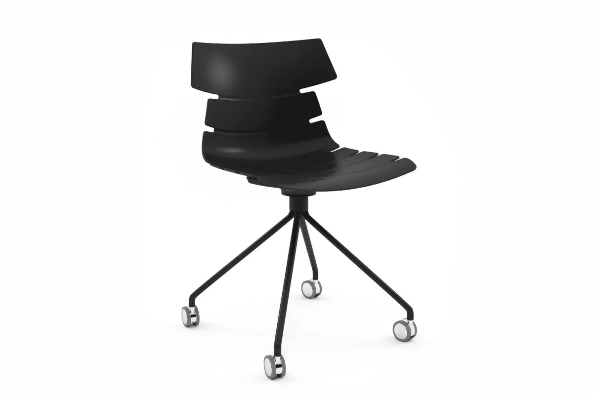 Wave Plastic Chair - Mobile Base