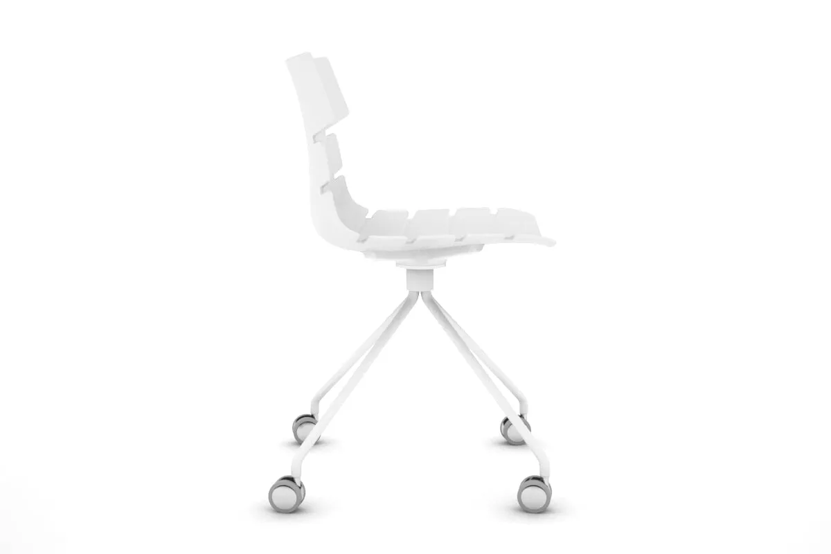 Wave Plastic Chair - Mobile Base