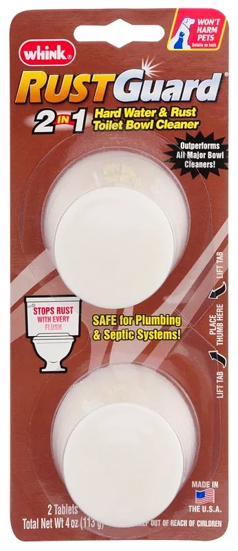 Whink 20223 Toilet Tablet, 4 oz, Solid, Solvent-Like, Off-White :EA: QUANTITY: 6
