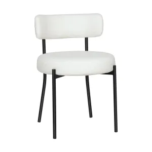 White Dining Chairs With Zipper Design IF809