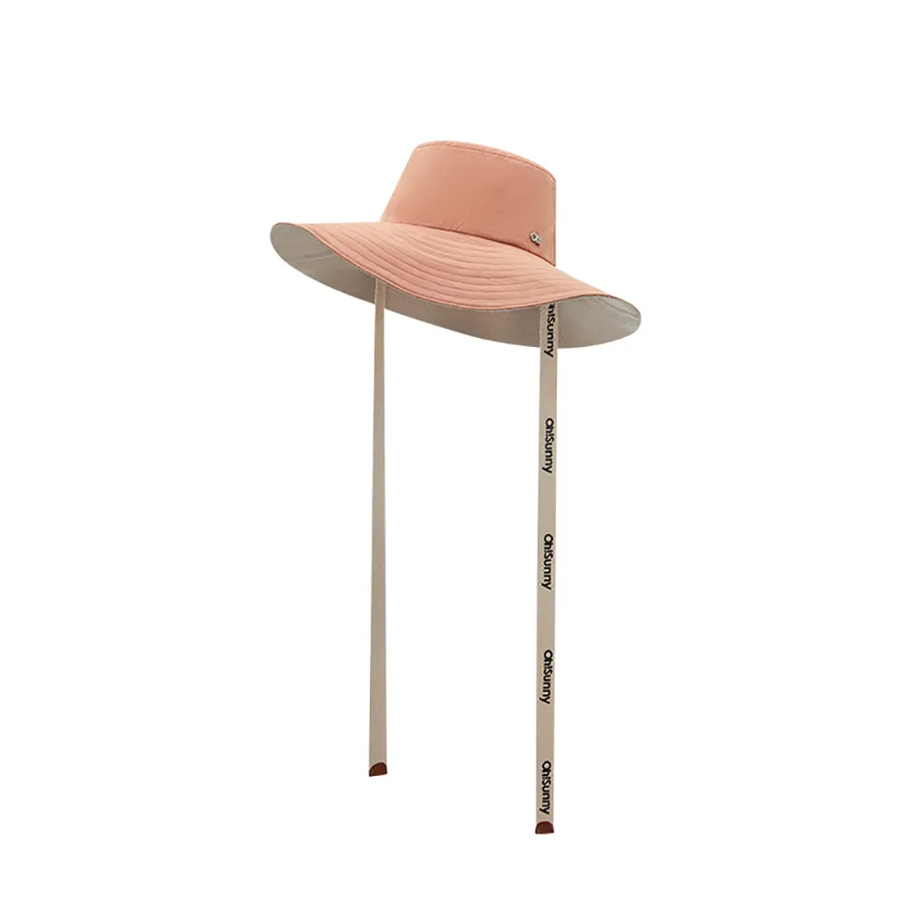 Women's Sun Hat Large Brim Bucket Hat Removable Belt
