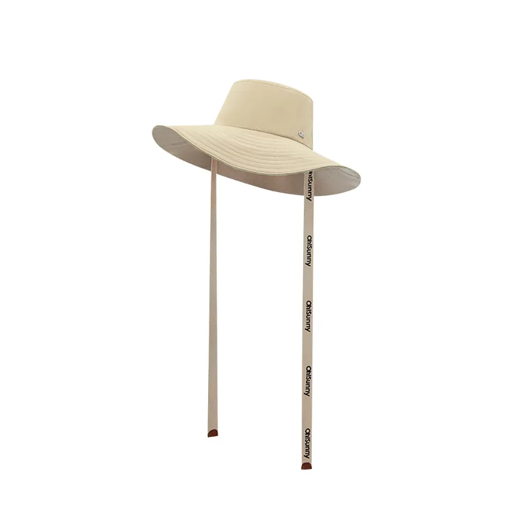 Women's Sun Hat Large Brim Bucket Hat Removable Belt