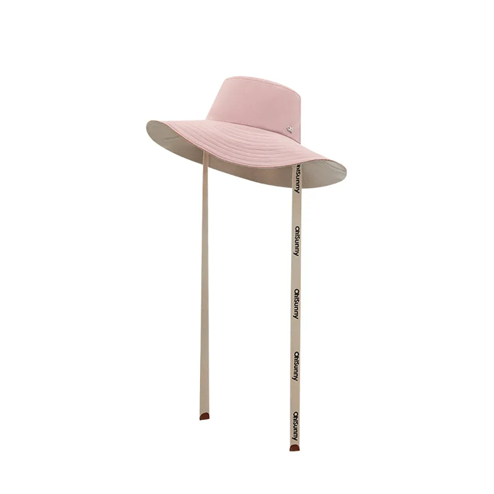 Women's Sun Hat Large Brim Bucket Hat Removable Belt